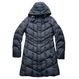 Bogner Fire + Ice Goose Down Puffer Jacket Insulated Full Zip Chevron Hooded 6